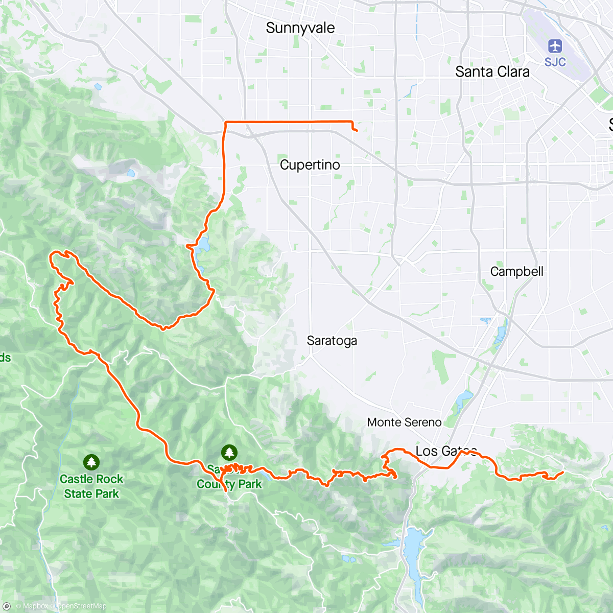 Map of the activity, Epic Singletrack Commute