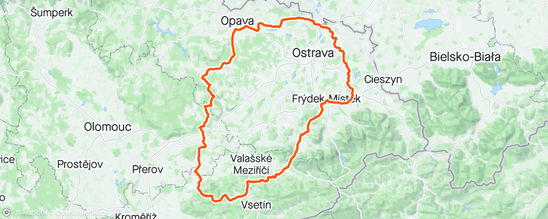 Map of the activity, Tour De Silesia: V Edycja Zdalna 250 km