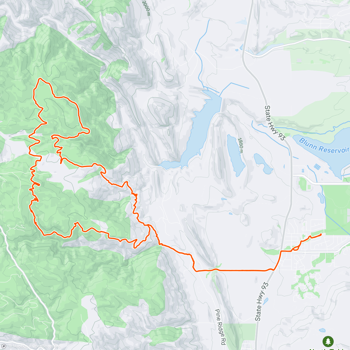 Map of the activity, Afternoon Ride