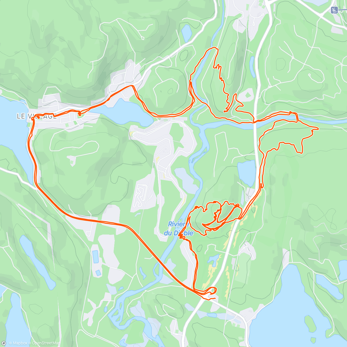 Map of the activity, Sortie VTT : découverte de Deer Mountain et sortie MardiBike avec Vélo Mont Tremblant 👌 super cool de rencontrer des locaux !