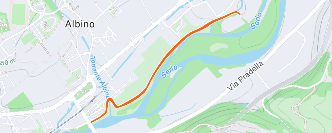 Map of the activity, Morning Run