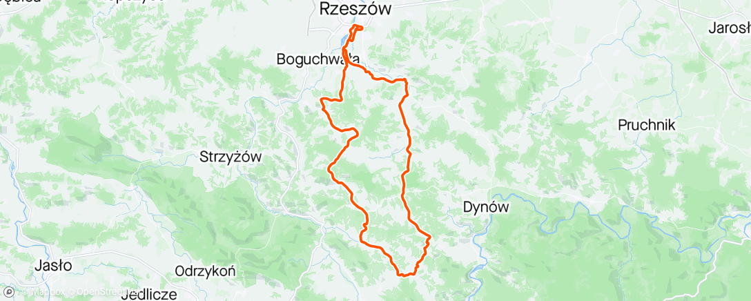 Map of the activity, Izdebki Ride, mega wietrzne