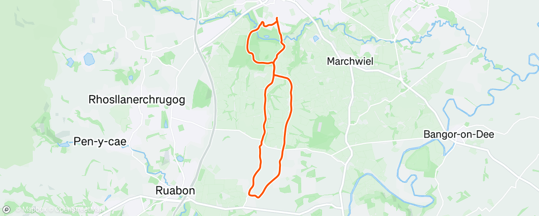 Map of the activity, Run with Darren