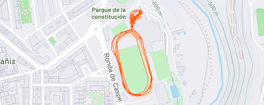 Map of the activity, Evening Run