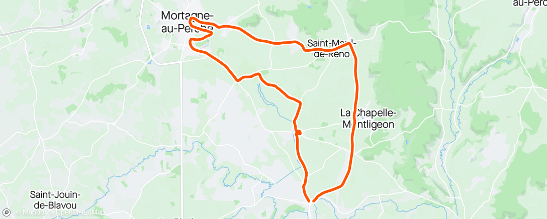 「Sortie vélo le matin」活動的地圖