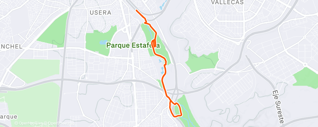 Map of the activity, Corsa dell'ora di pranzo