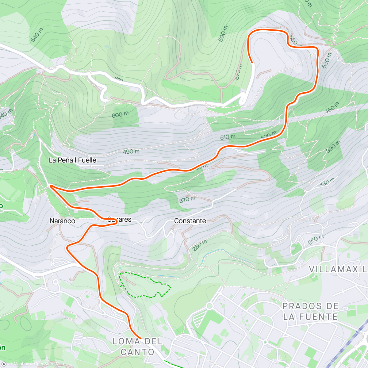 Mapa da atividade, BKOOL - Oviedo-Alto del Naranco