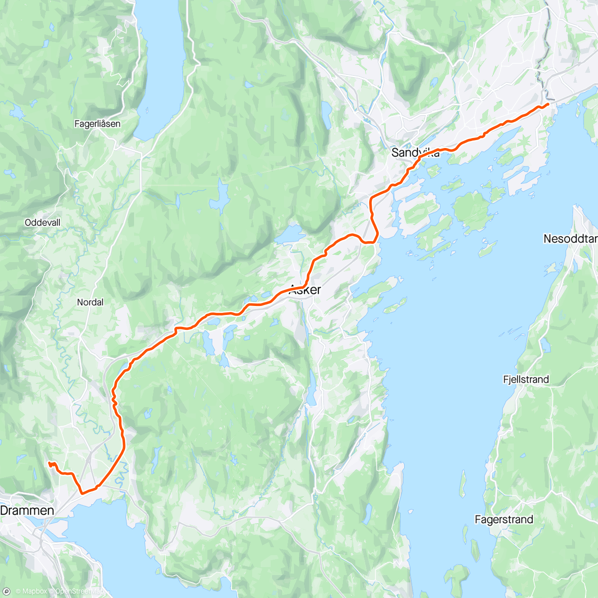 Map of the activity, Morning Commute ride