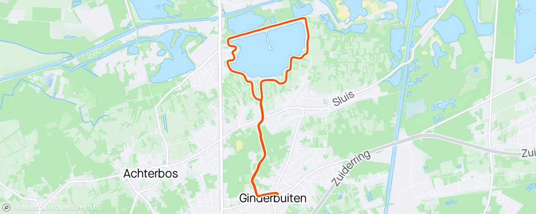 Map of the activity, Joggen 10 km