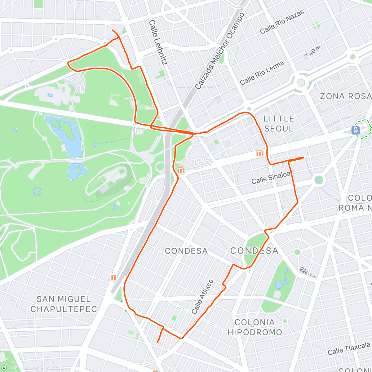 Map of the activity, CDMX Morning Run