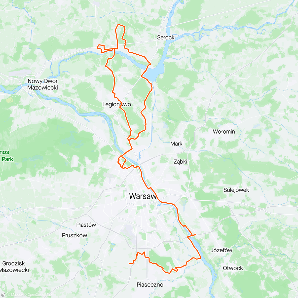 Map of the activity, Never Gravel Enough
