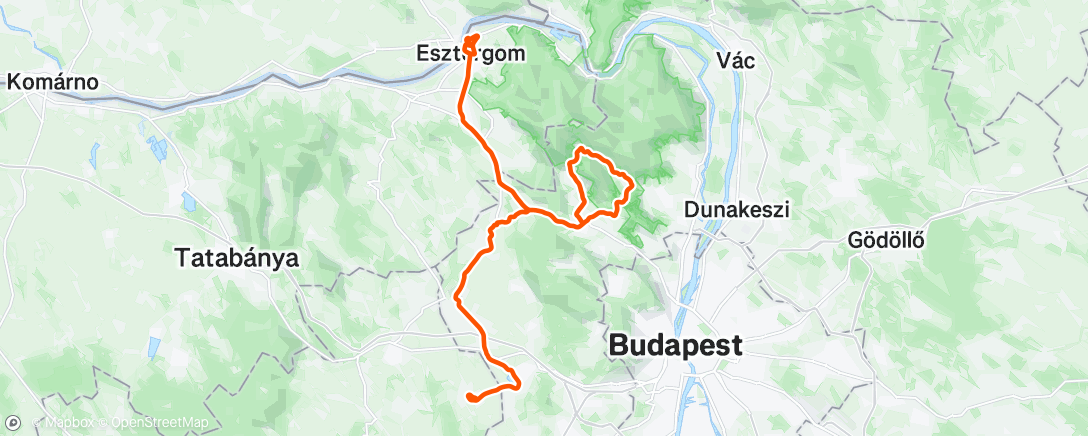 Map of the activity, Tour of Hungary #5