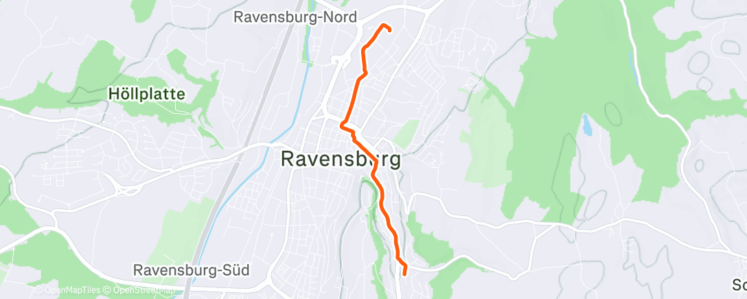 Карта физической активности (Mittagsradfahrt)