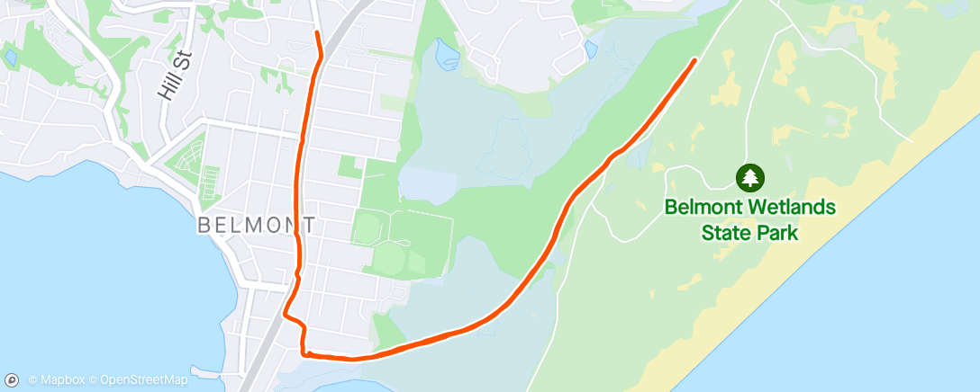 Map of the activity, Fernleigh Track 7km jogging ✅