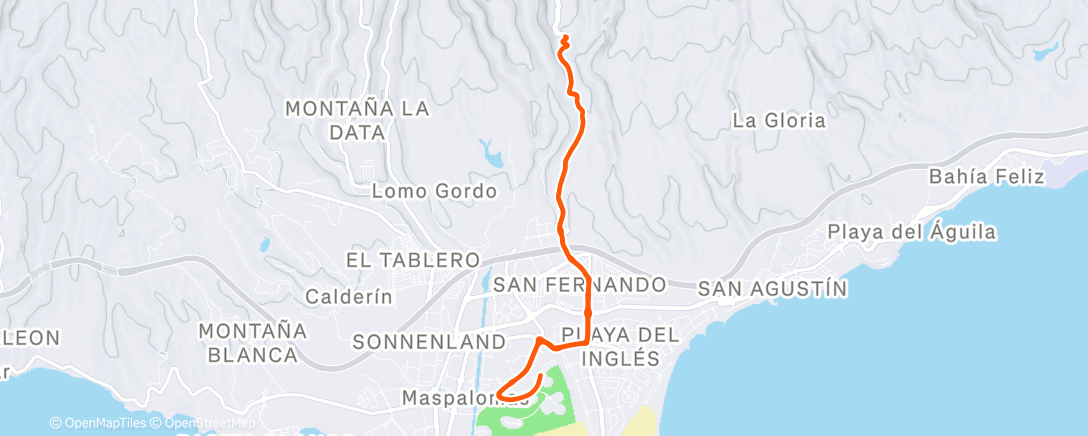 Map of the activity, Lunch Ride