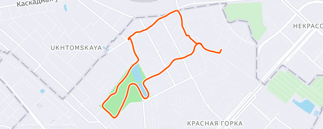 Map of the activity, Утренний забег