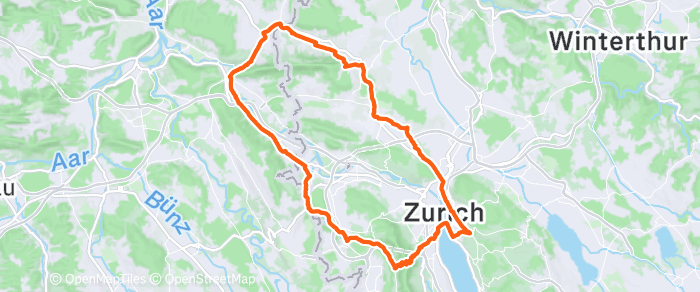 Route map of Ehrendingen Loop