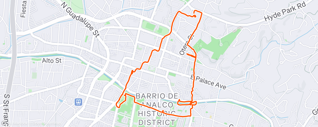 Map of the activity, Morning Walk