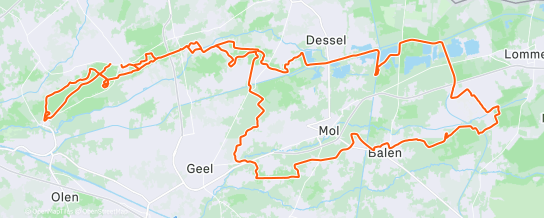 Карта физической активности (Morning Ride)