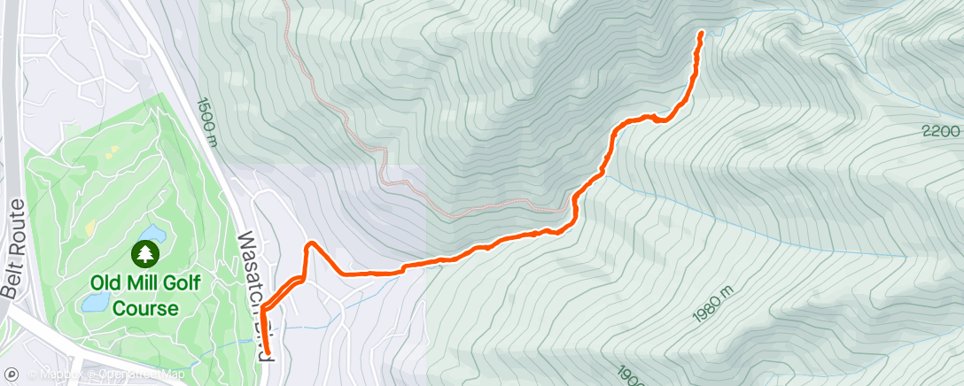 Mapa da atividade, Evening Hike