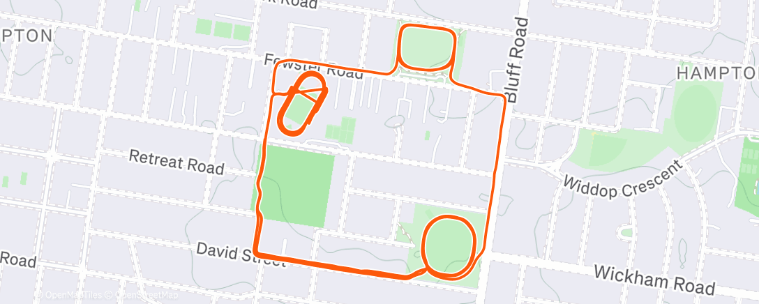 Map of the activity, Morning Run