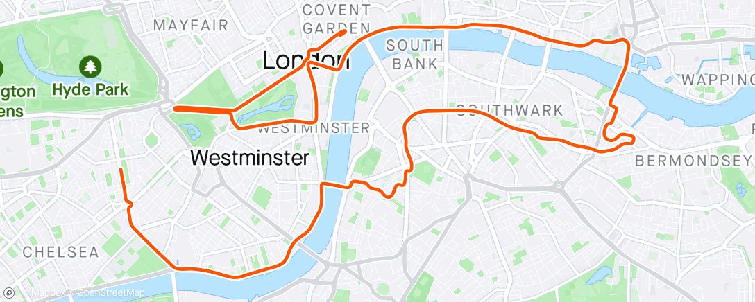 Map of the activity, Zwift - Pacer Group Ride: Greatest London Flat in London with Genie