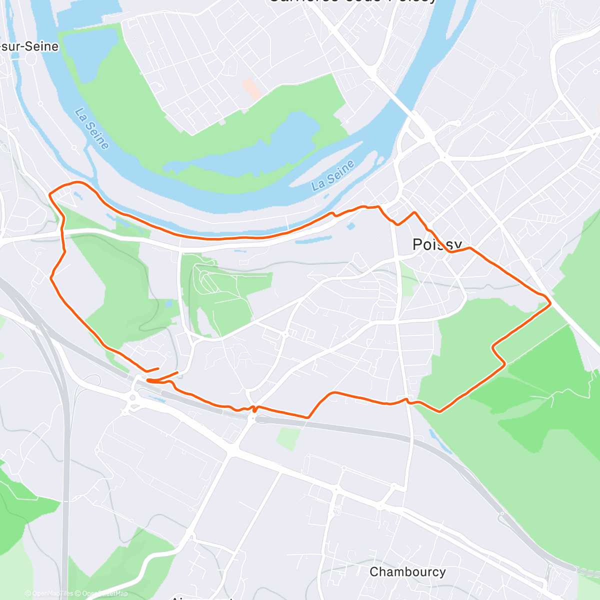 Map of the activity, Balade nocturne Poissy 🔦