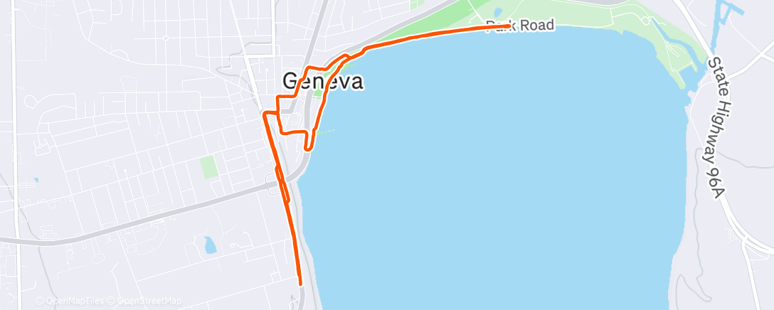 Map of the activity, Lunch Run