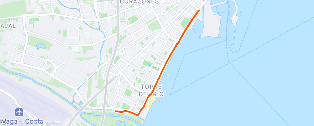 Carte de l'activité Málaga 10k
