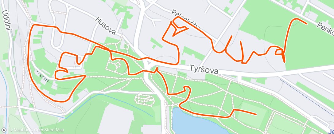 Map of the activity, MČR sprint