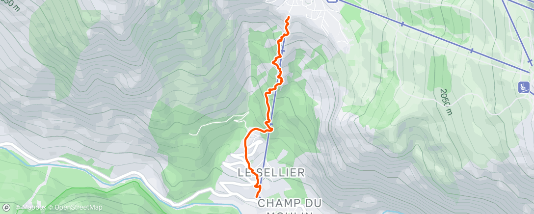 Map of the activity, Montée de Vénosc