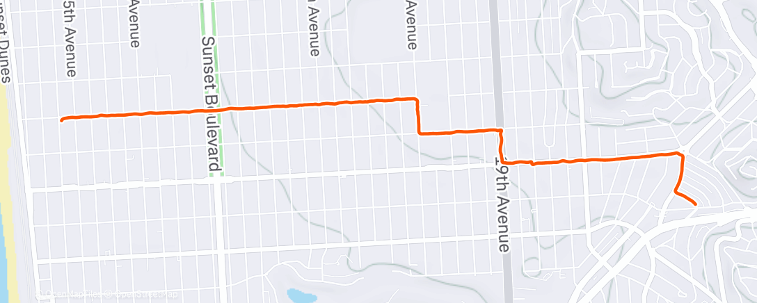 Map of the activity, Night Hike