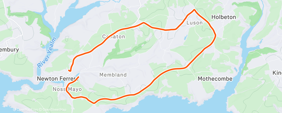 Map of the activity, Lunch Ride