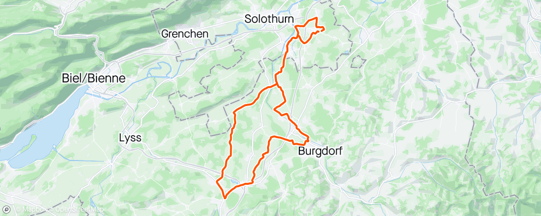 Map of the activity, Gravel-Fahrt am Sunnti
