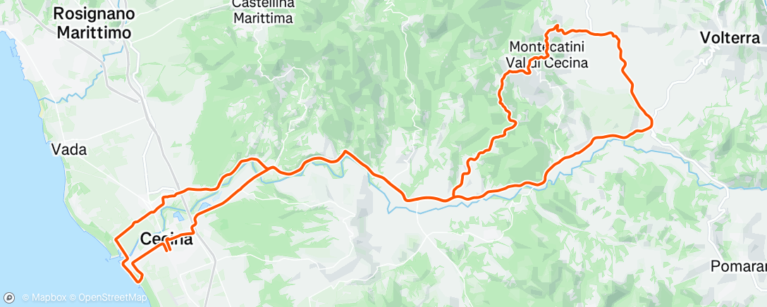 Map of the activity, Gello - Bacchettona - Salaiola
