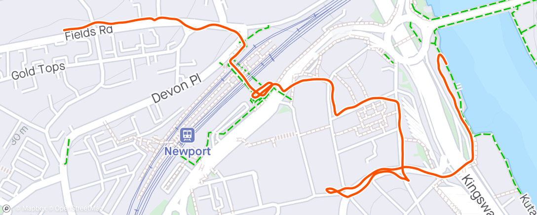 Map of the activity, Recovery Walk