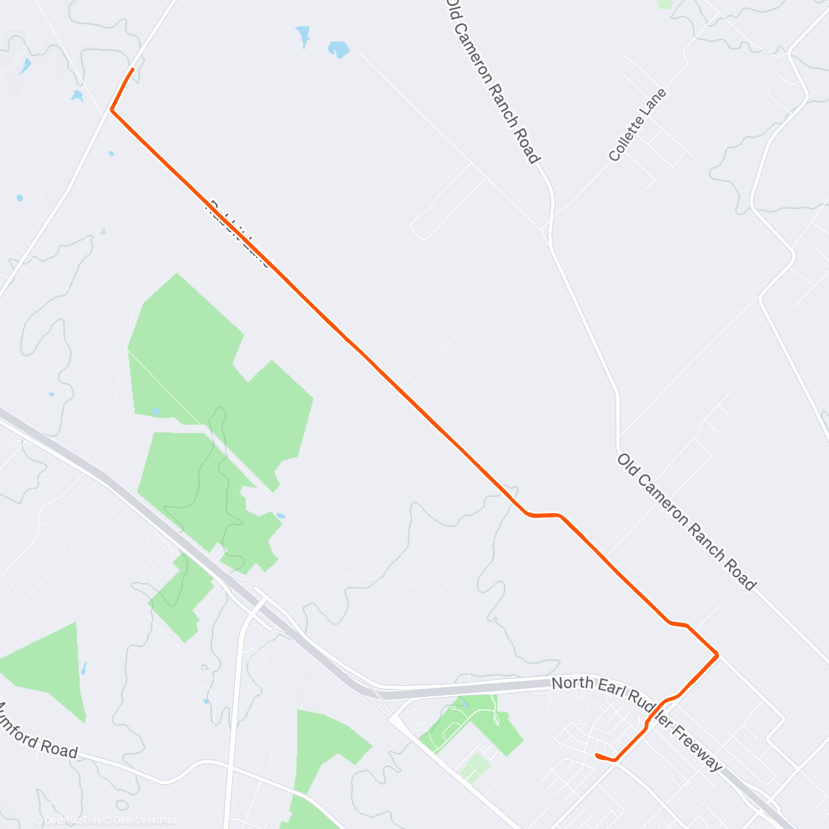 Map of the activity, Afternoon Run 🐄 🦌