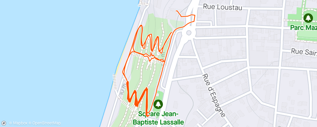 Map of the activity, Up and down enchaîné après le renfo spe surf d’1h