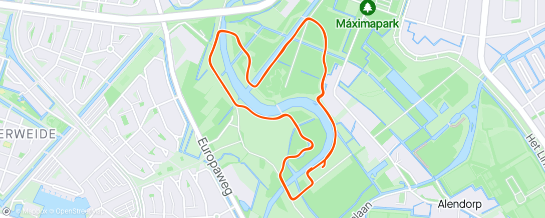 Map of the activity, Parkrun #12