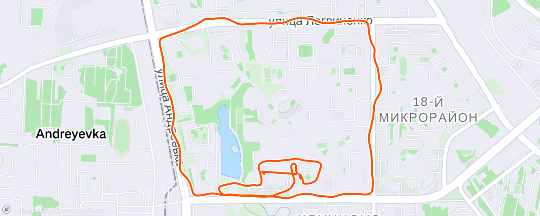 Map of the activity, Morning Run