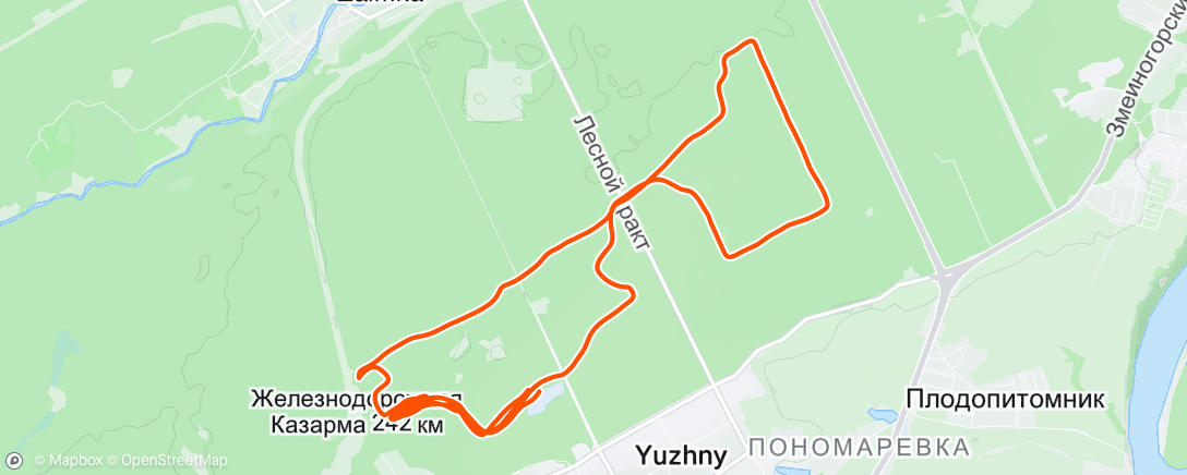 Map of the activity, Лыжи