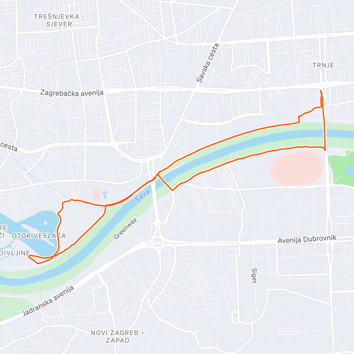 Карта физической активности (Cold morning in Zagreb)