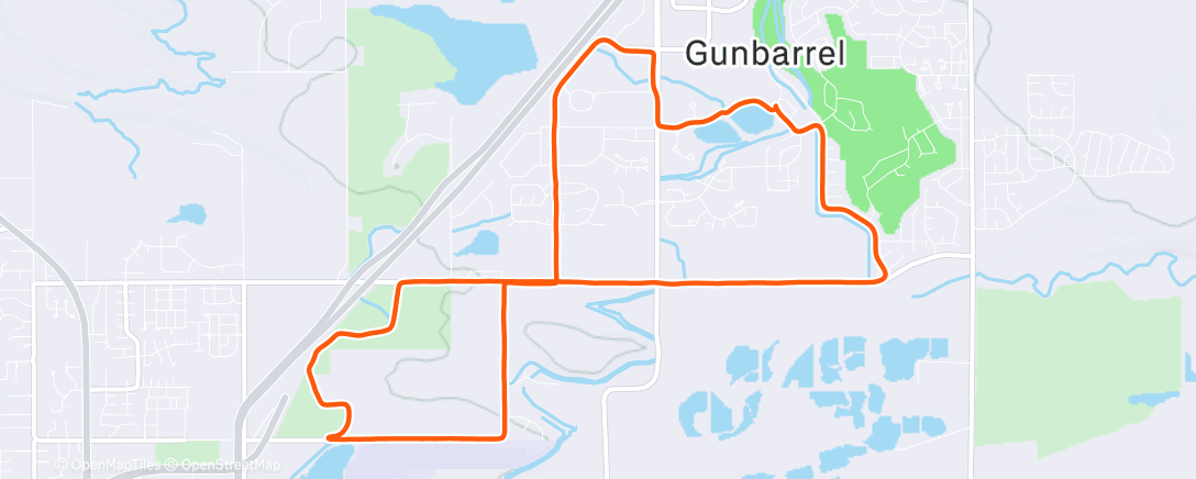 Map of the activity, Morning Run