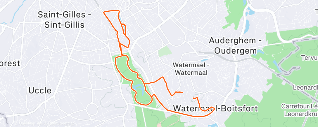 Map of the activity, Afternoon Run 🫶🏻