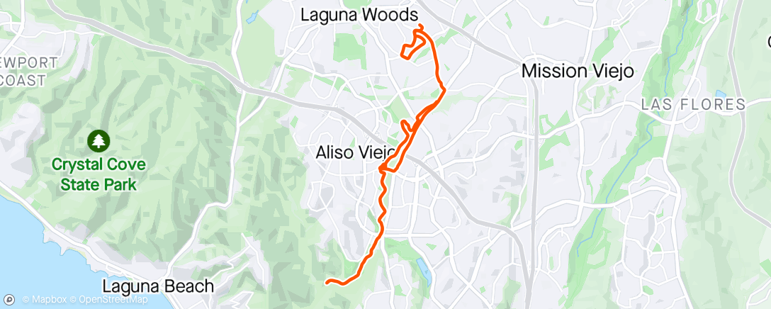 Map of the activity, iRUN - Thank You Po☝️☝️☝️ Laguna Hills Half Marathon Memorial Day Run 2024