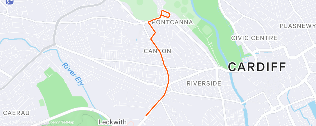 Map of the activity, Cool down