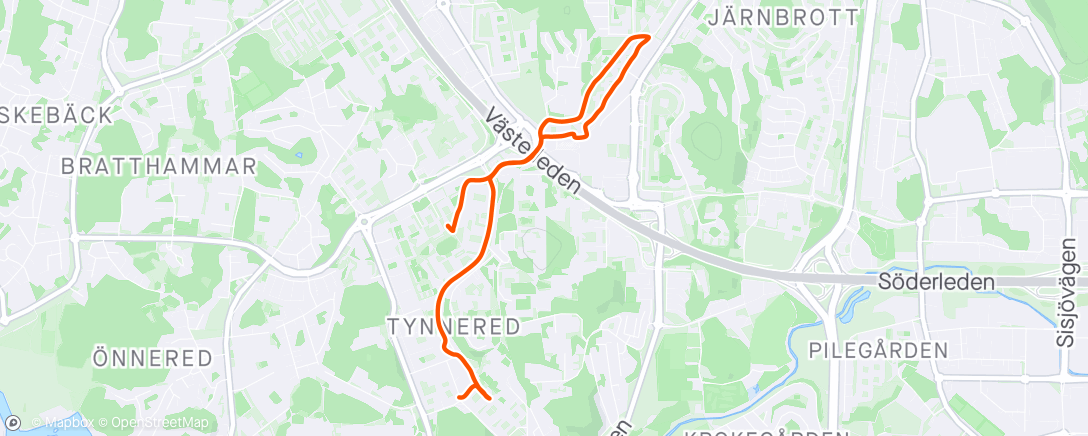 Map of the activity, Lattepappa going for walk 😂