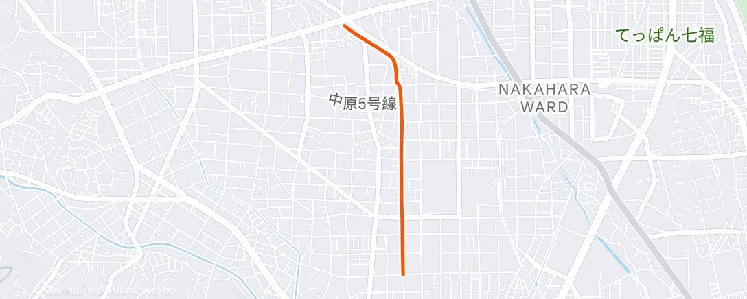 Map of the activity, 夜のライド