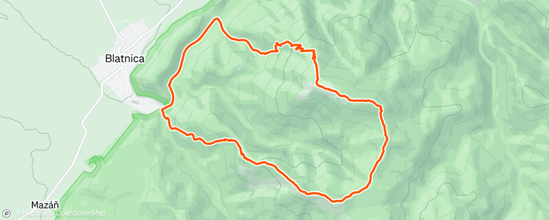 Map of the activity, Morning Hike