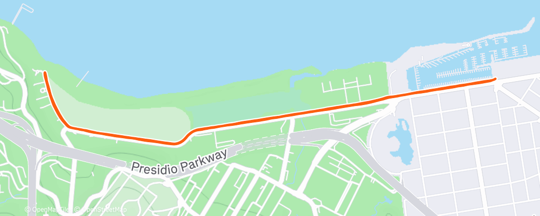 Map of the activity, Afternoon Run